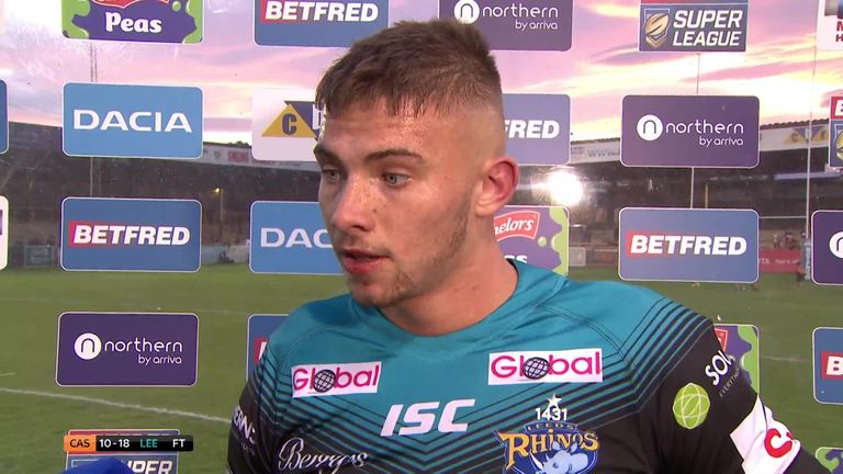 Man of the match Jack Walker speaks to Sky Sports after Leeds' 18-10 win away at Castleford