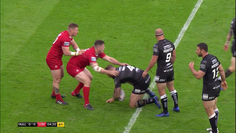 Highlights from the Super League clash between Hull FC and London Broncos