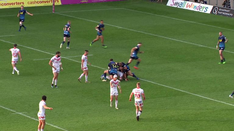 Highlights from the Super League match between St Helens and Wigan Warriors.