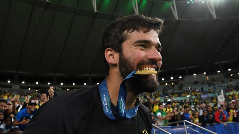 Alisson Becker won the Copa America with Brazil and the Champions League with Liverpool this year