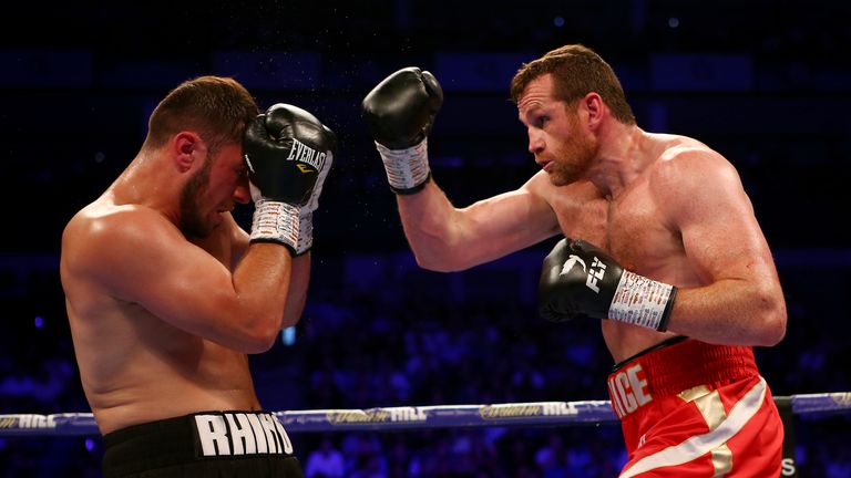 Dave Allen (L) was stopped by David Price