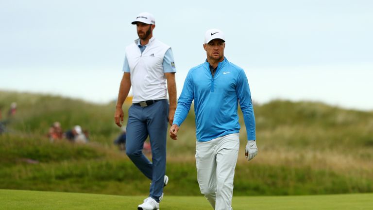 Dustin Johnson and Alex Noren played in a two-ball in the third round 