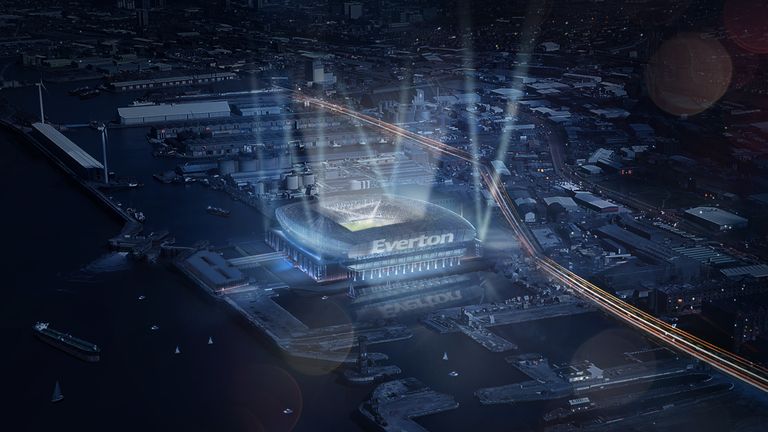 El nuevo estadio del Everton estará en el muelle Bramley Moore en el norte de Liverpool
