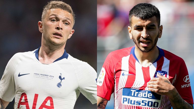 Tottenham's Kieran Trippier and Atletico Madrid's Angel Correa