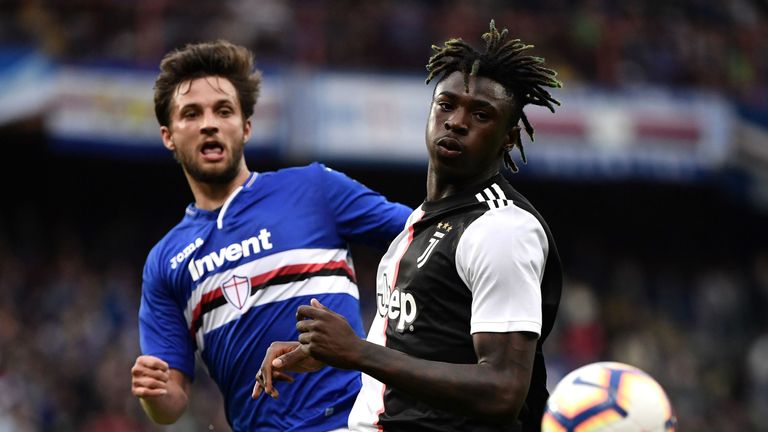 Juventus' Moise Kean has emerged as a transfer target for Everton this summer