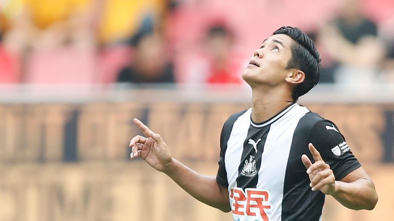 Yoshinori Muto scored after 34 minutes