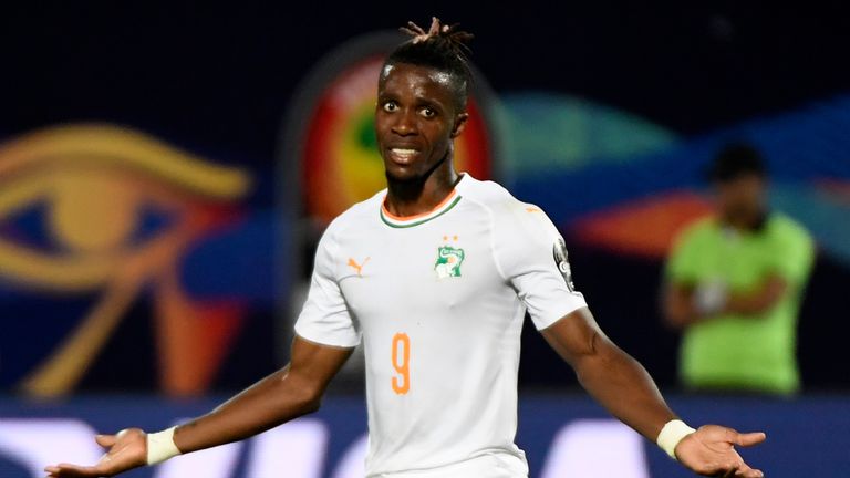 Wilfried Zaha scored in Ivory Coast's 4-1 win on Monday