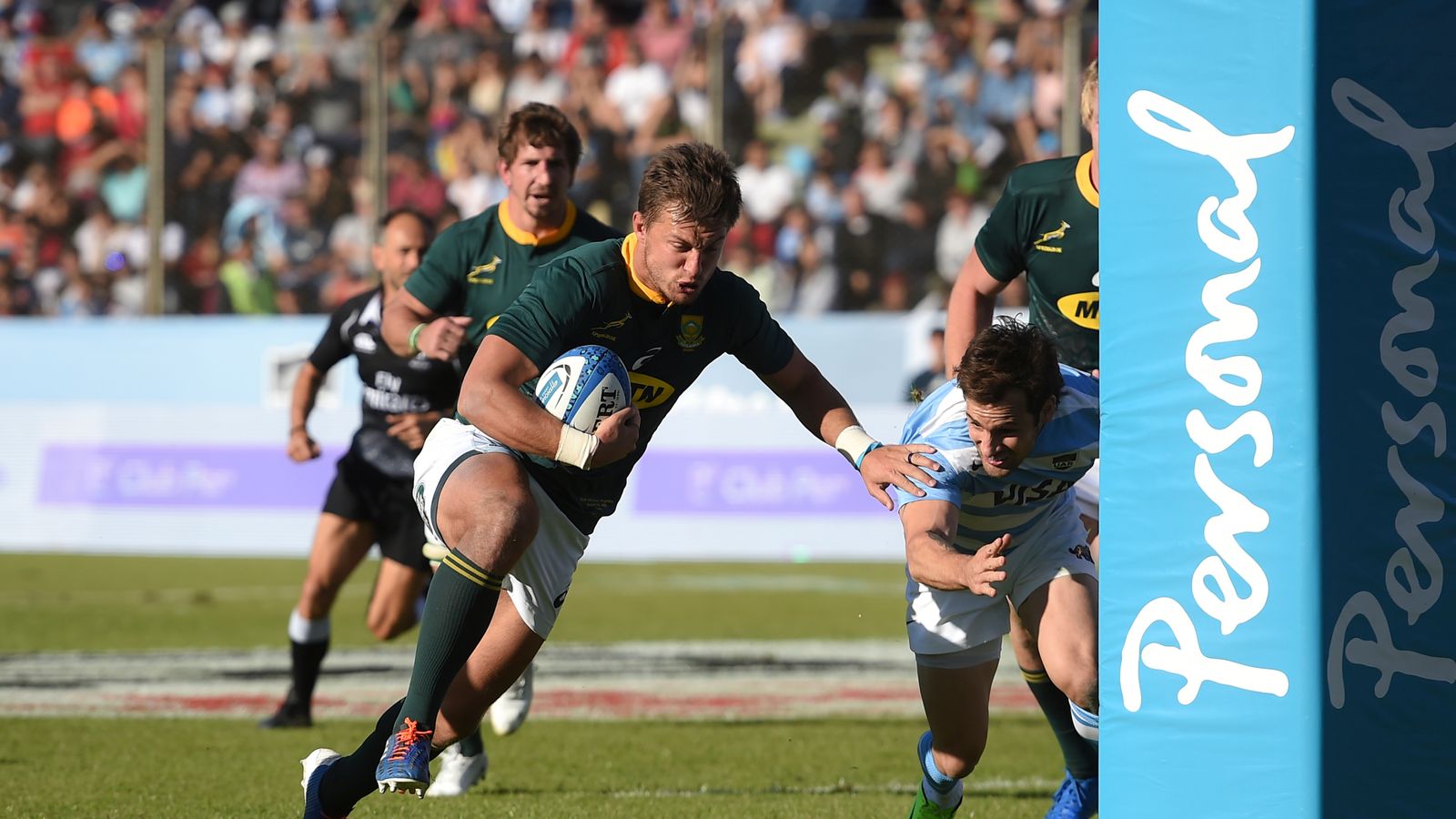 Argentina 13-46 South Africa Handre Pollard steers Springboks to Rugby Championship title Rugby Union News Sky Sports