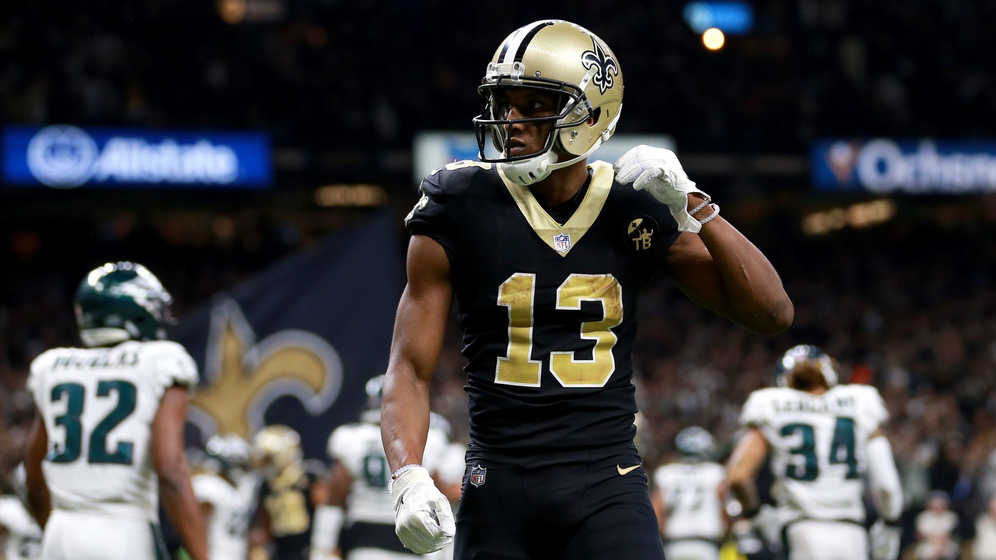 New Orleans Saints wide receiver Michael Thomas joins OBJ as only