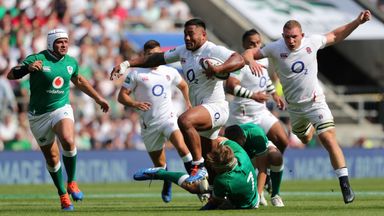 Manu Tuilagi was a constant thorn in the Ireland side at Twickenham