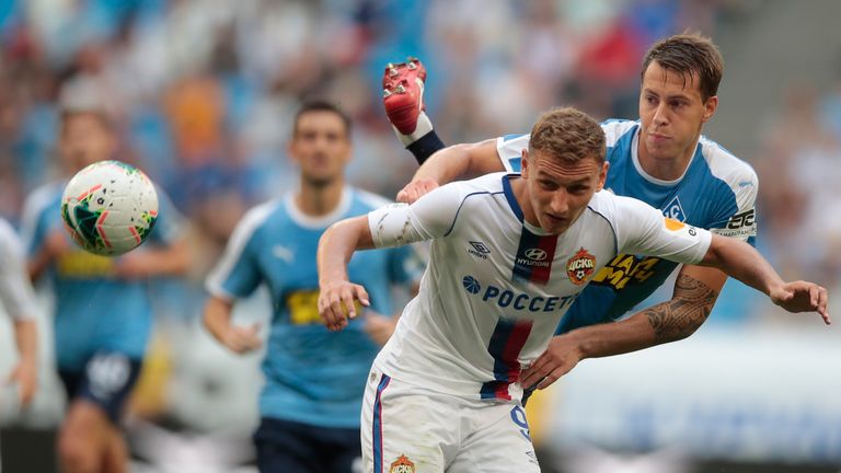 CSKA Moscow have rejected Crystal Palace's £14m bid for Fedor Chalov