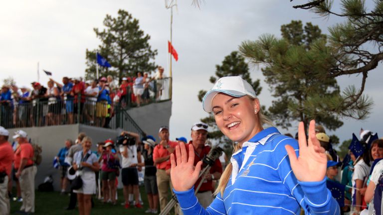 Charley Hull hizo su debut para el Equipo de Europa en el concurso de 2013