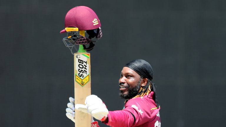 Chris Gayle scored his 54th ODI half-century