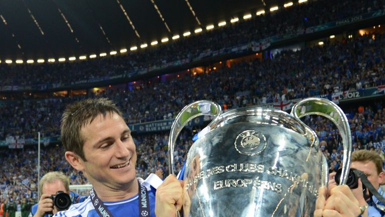Lampard ganó la Liga de Campeones como jugador del Chelsea en 2012