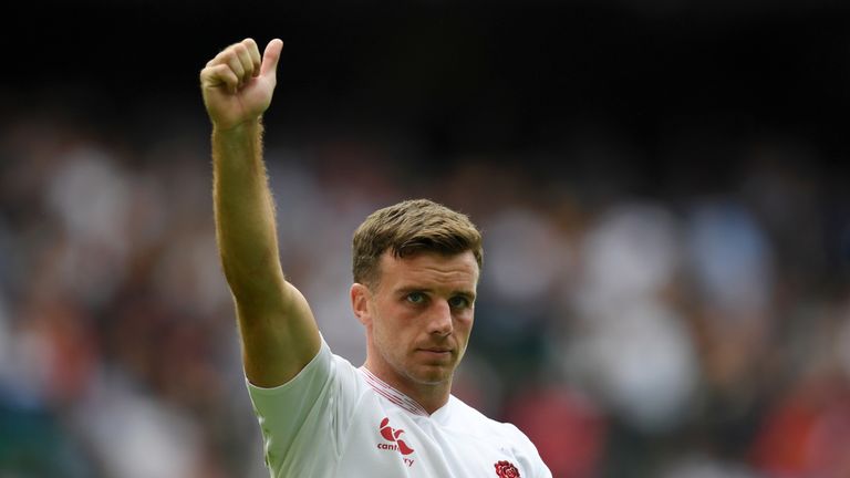 George Ford salutes the Twickenham crowd after England's victory