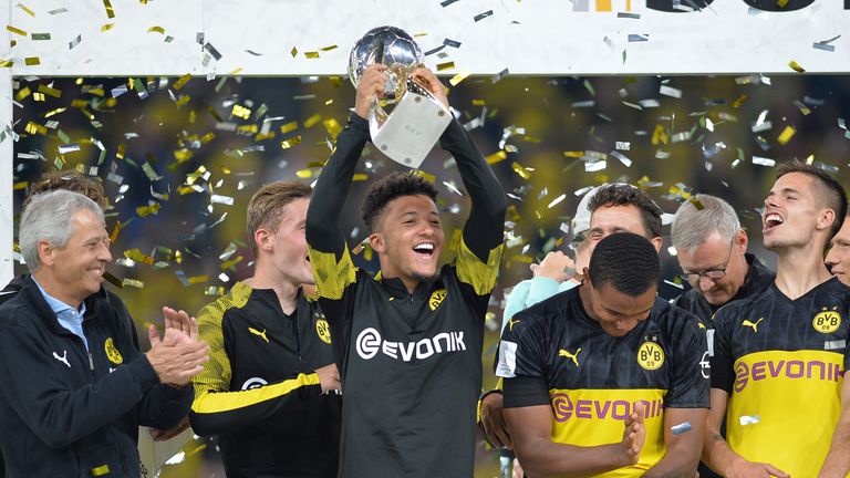 Sancho helped Dortmund win the German Super Cup earlier this month