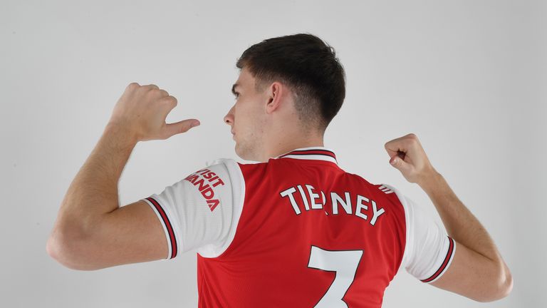 Tierney will wear the No 3 shirt for Arsenal