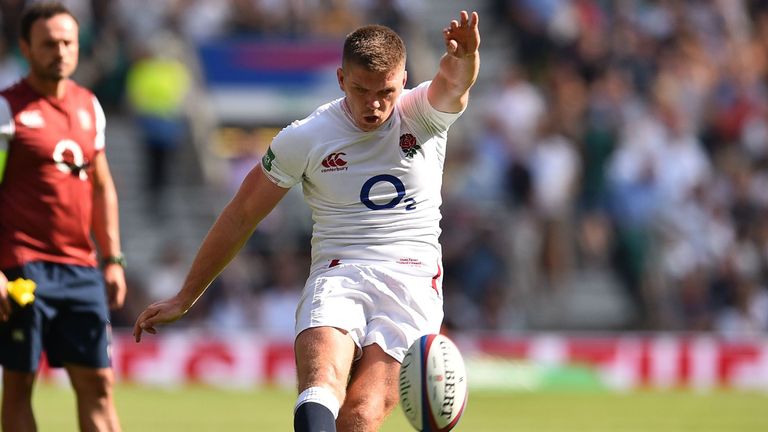 Owen Farrell scored the first points of the Test off the tee with a penalty 