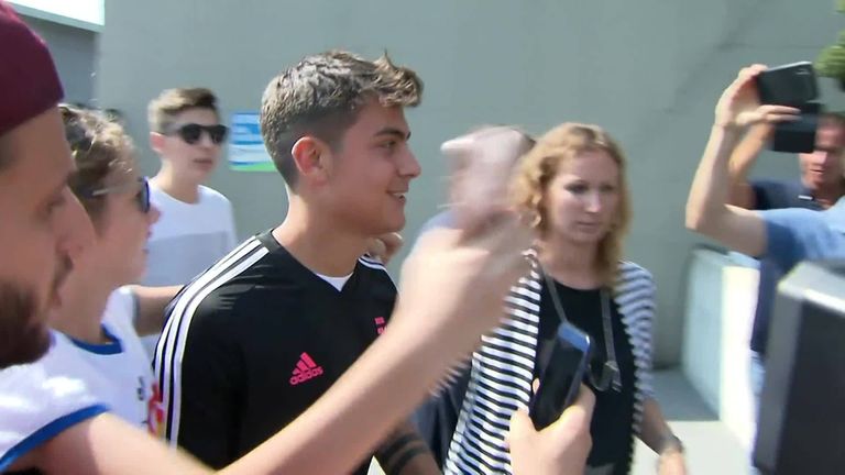 Paulo Dybala reported back to Juventus training on Monday after his move to Manchester United fell through