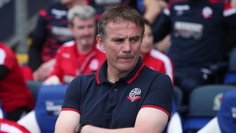 Bolton manager Phil Parkinson resigned earlier this month