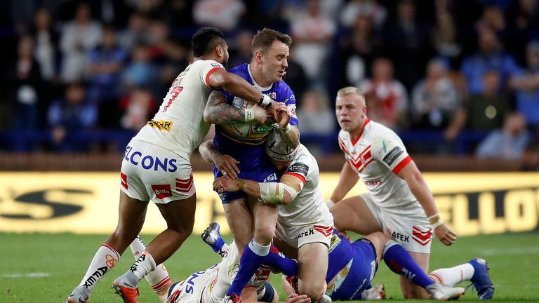Richie Myler scored a first-half try for Leeds against St Helens
