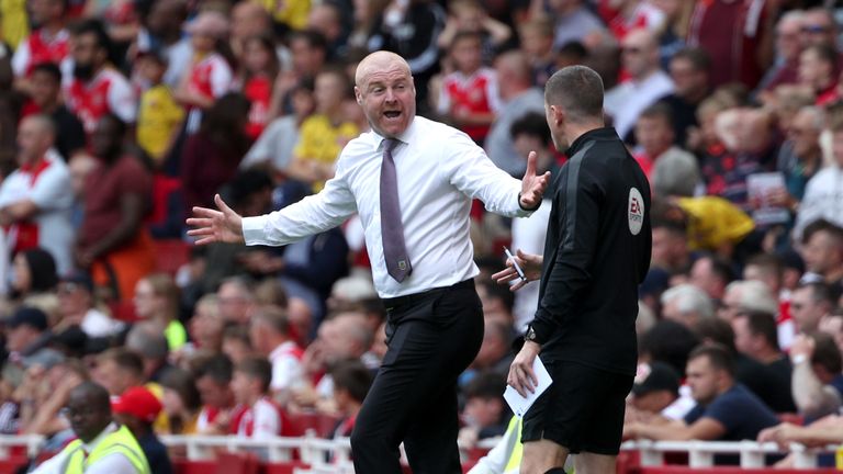 Sean Dyche railed against diving in the game after watching his side lose to Arsenal