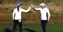 Europe retain Solheim lead