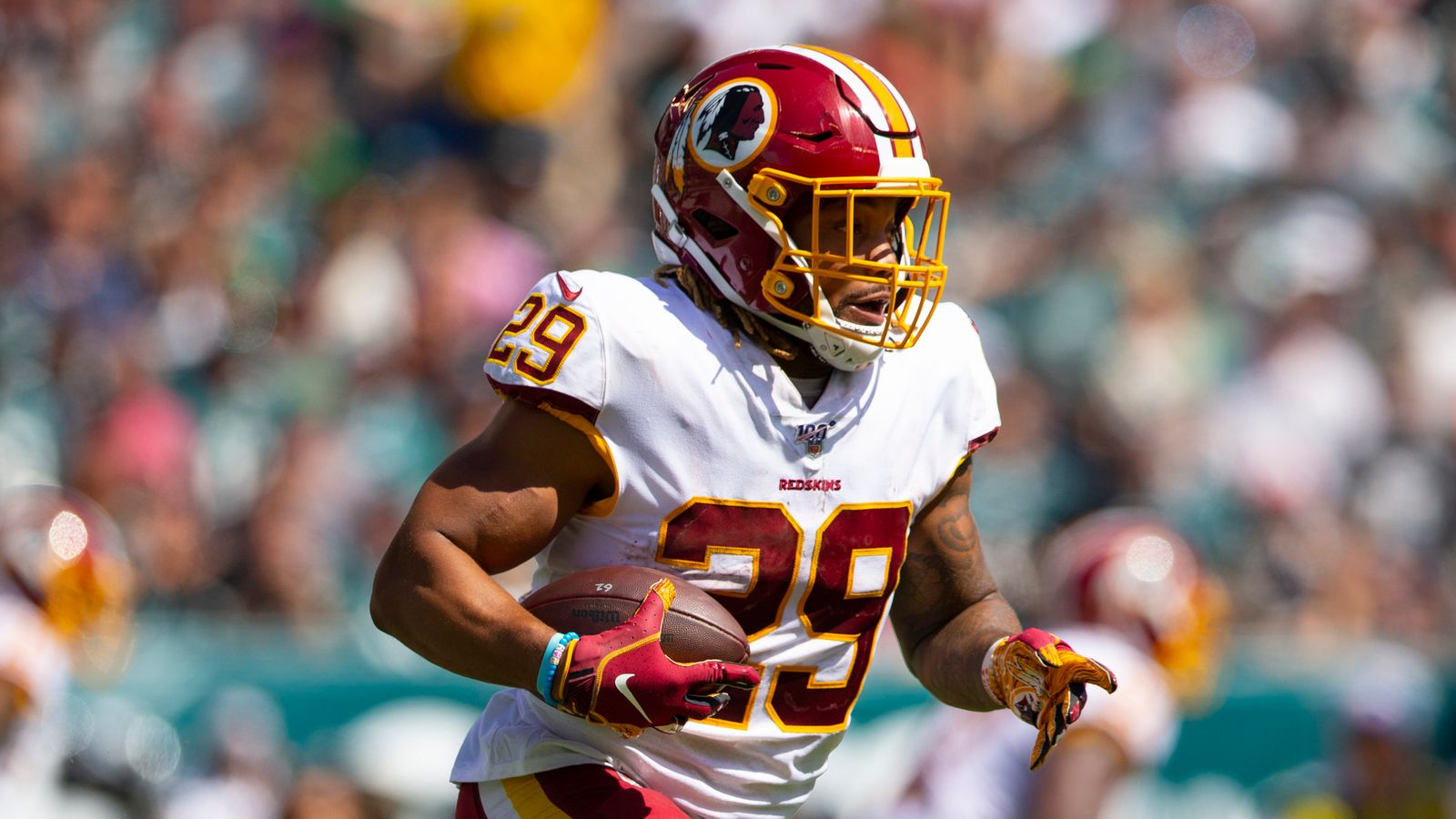 RB Guice to miss Redskins' game vs. Eagles with knee injury