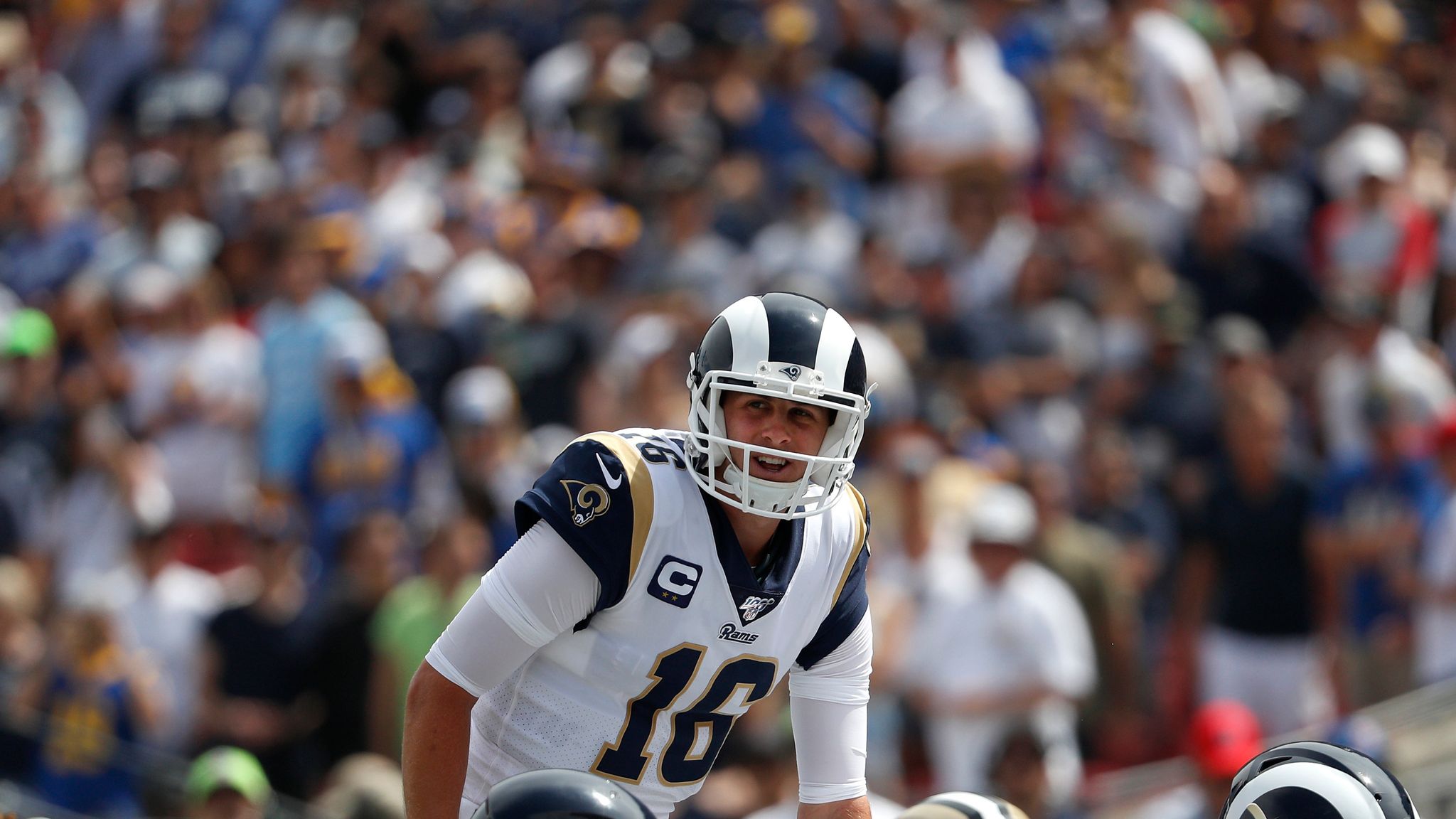 Watch: Jared Goff avoids sack, throws 53-yard TD to Cooper Kupp