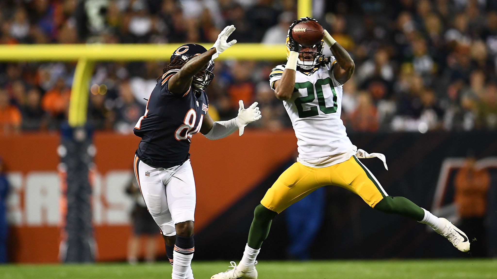 Chicago Bears lose to Green Bay Packers 10-3 in first game NFL's 100th  season on Thursday Night Football at Soldier Field - ABC7 Chicago