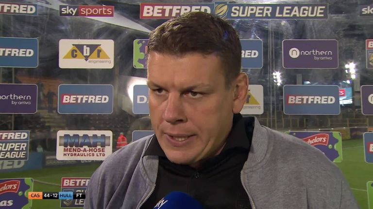 Hull FC head coach Lee Radford speaks to Sky Sports after his side's 44-12 defeat at Castleford on Thursday