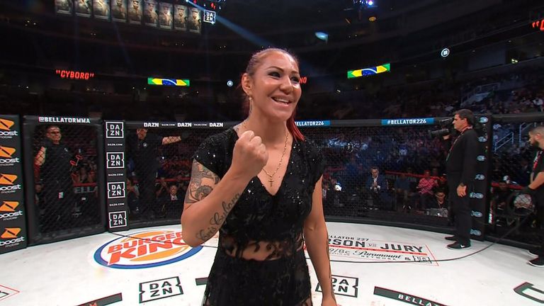 Cyborg makes her first appearance in front of the Bellator fans