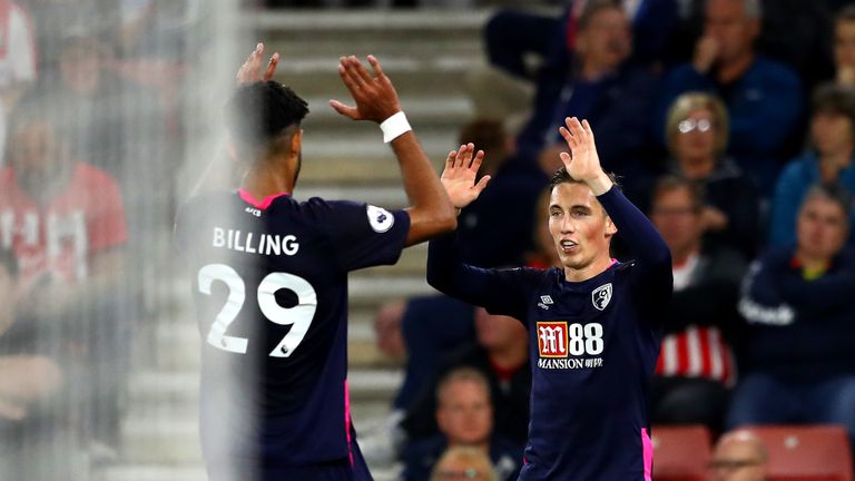 Harry Wilson anotó en la primera mitad para duplicar la ventaja de Bournemouth