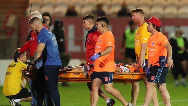 Hull KR's Jimmy Keinhorst was forced off injured