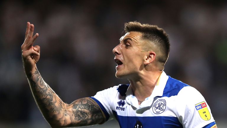 Jordan Hugill received his fifth booking of the season in QPR's 2-2 draw with Reading in midweek