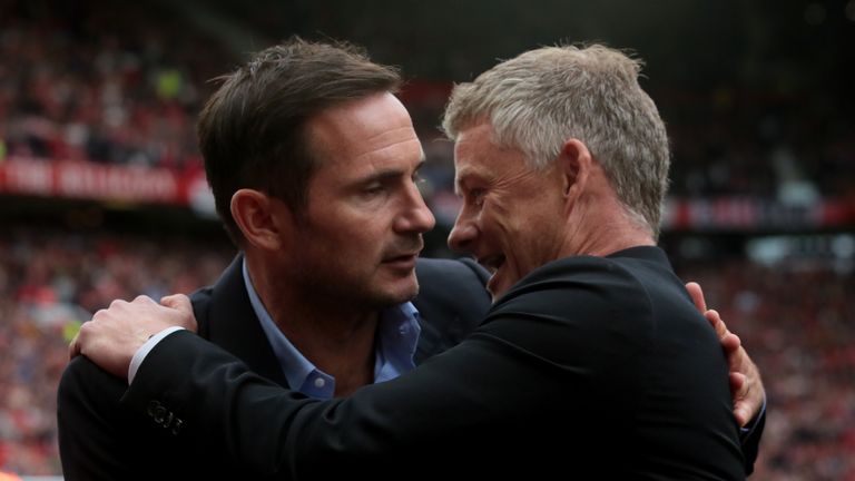 Frank Lampard (left) and Ole Gunnar Solskjaer have fielded youthful top-flight line-ups this season