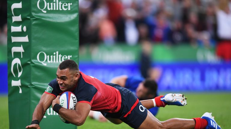 Joe Marchant was one of four try scorers for England against Italy, despite not being in the 31-man World Cup squad 