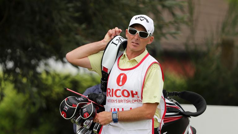 Dean caddied for Lydia Hall during the 2018 Women's British Open