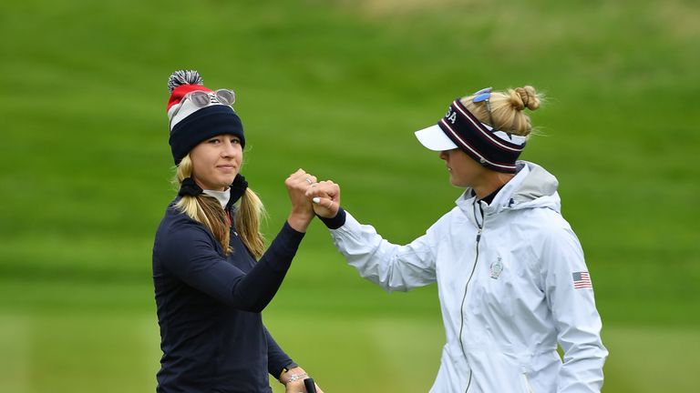 The Korda sisters play together in match three