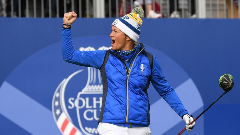 Pettersen agujereó un putt birdie de seis pies para ganar la copa de Europa