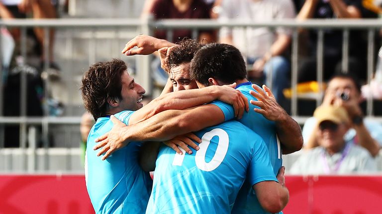 Uruguay celebrate only their third World Cup victory in 12 matches