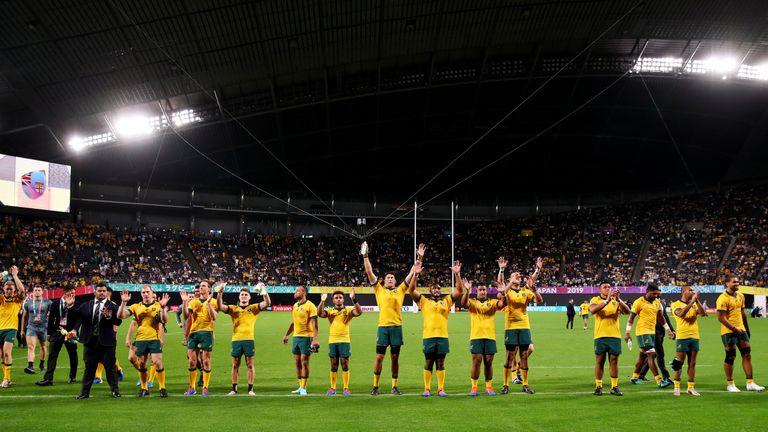 The victory was vital for Australia in Rugby World Cup Pool D