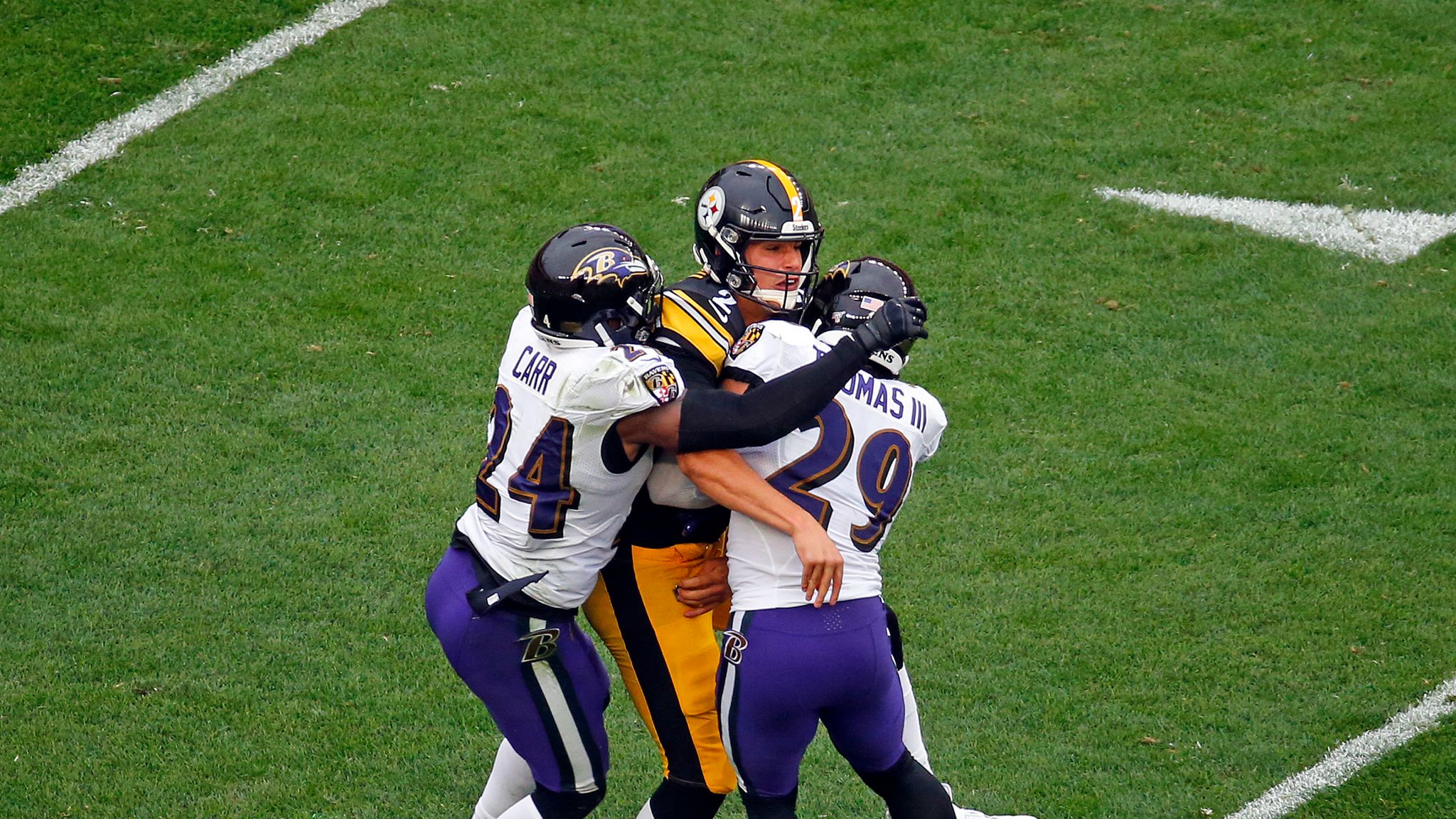 Steelers QB Mason Rudolph rocked during game against Ravens, now he's out  with a concussion