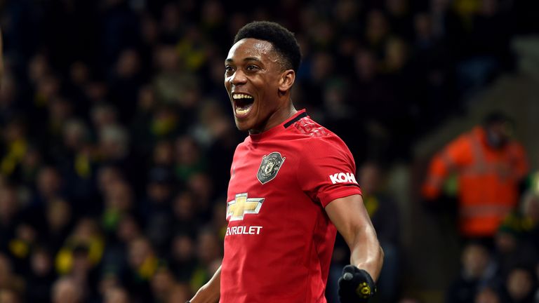 Anthony Martial missed a penalty and scored the third goal at Carrow Road
