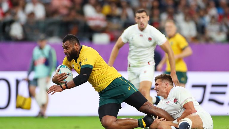 Samu Kerevi played for Australia at the 2019 World Cup in Japan