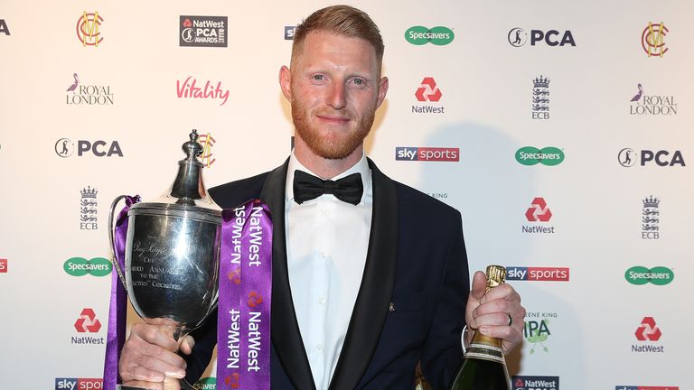 Ben Stokes won the Reg Hayter Cup for the NatWest PCA Players' Player of the Year last year