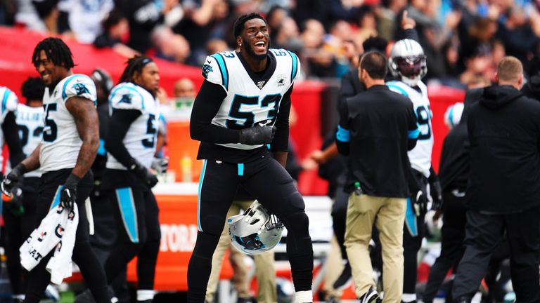 Rookie Brian Burns has recorded 4.5 sacks so far this season