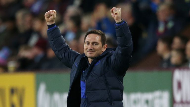 El jefe del Chelsea Frank Lampard durante su victoria 4-2 en Burnley