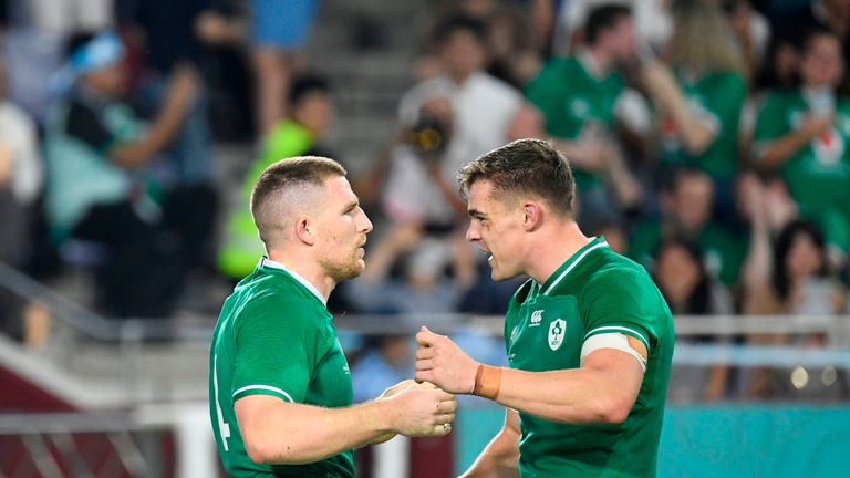 Andrew Conway and Garry Ringrose scored second-half tries as an error-strewn Ireland posted victory 