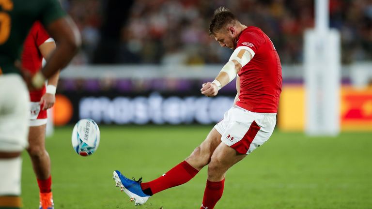 Wales fly-half Dan Biggar and Pollard were the only point scorers in the Test until the 57th minute